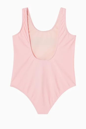 لباس سباحة قطعة واحدة بشعار الماركة