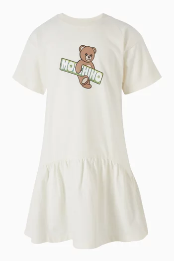 Teddy-print T-shirt Dress
