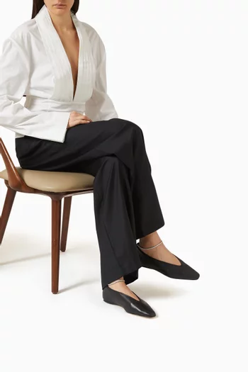 Emery Ballerina Flats in Leather