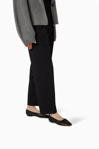 Landry Ballerina Flats in Woven Leather