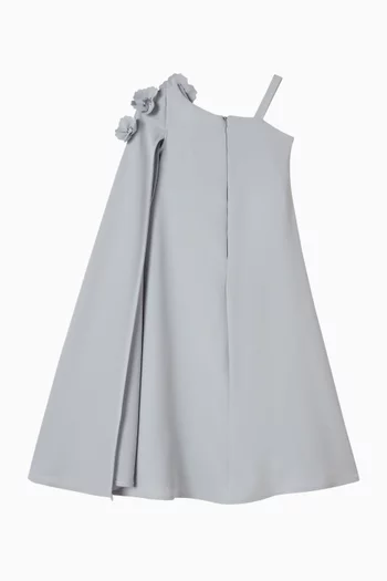 فستان بكاب وزهور بارزة