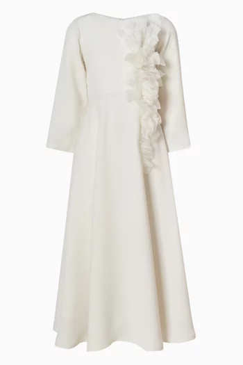 Floral Appliqué Maxi Dress