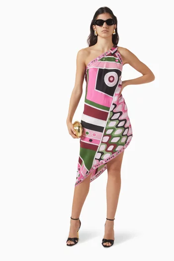 Vivara-print Dress in Silk Twill