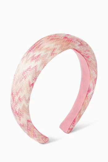 طوق رأس بنقشة خطوط متعرجة