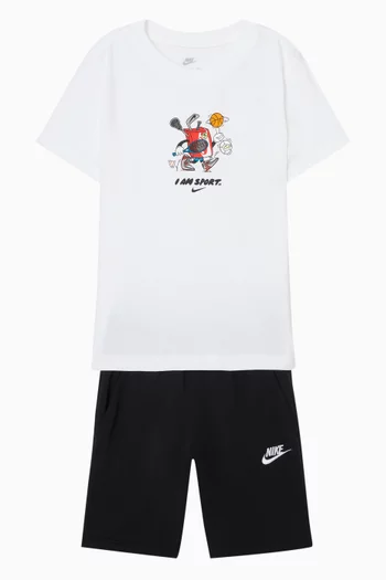 تي شيرت بقصة مربعة قطن