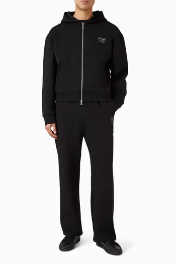 Cropped Zip Hoodie in Neoprene