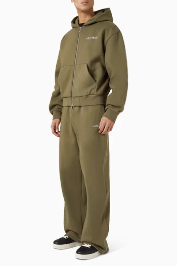 Signature Relaxed Fit Zip Hoodie in Cotton-blend