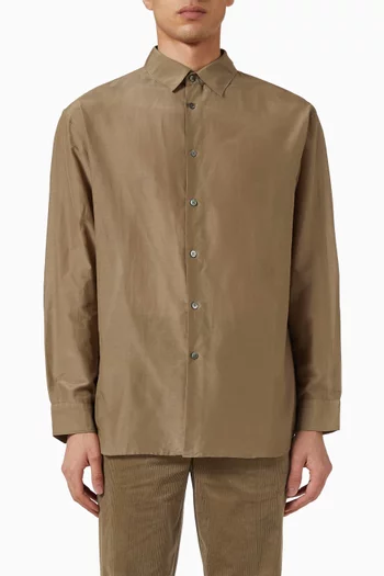 قميص قطن وحرير