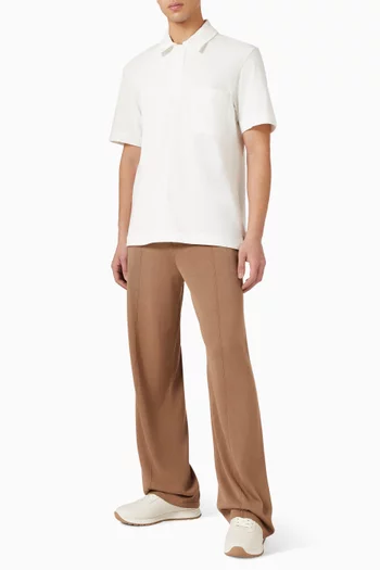 تي شيرت بولو قطن بارز الملمس