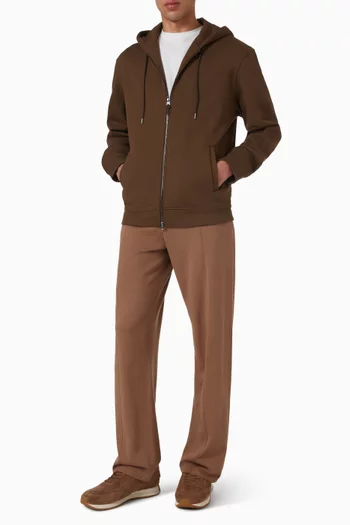 Zip Hoodie in Cotton & Wool