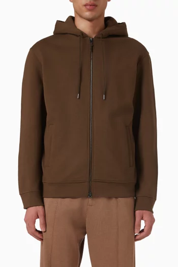Zip Hoodie in Cotton & Wool