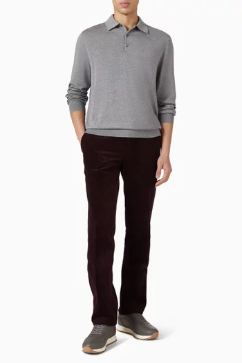 سترة بولو حرير وقطن