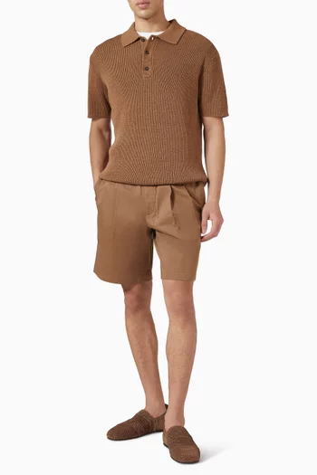 سترة بولو قطن وكتان