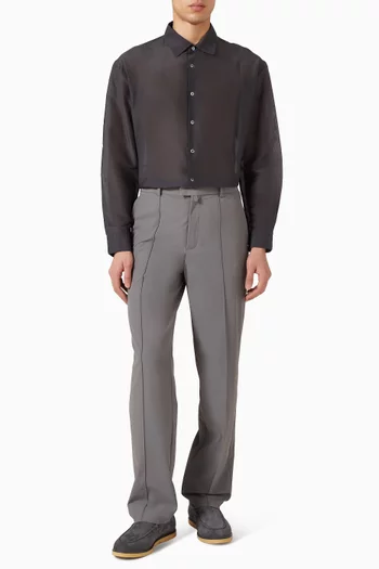 قميص قطن وحرير