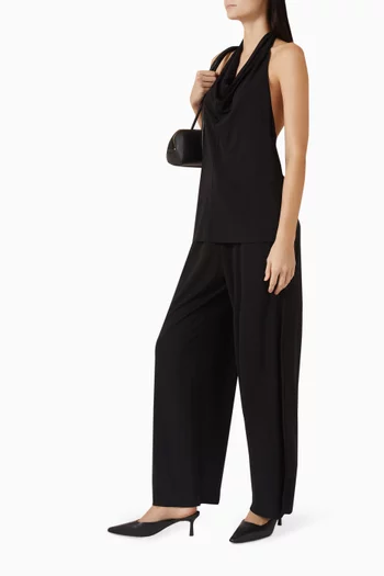 بنطال بقصة ساق واسعة