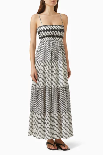 Levante Shirred Maxi Dress