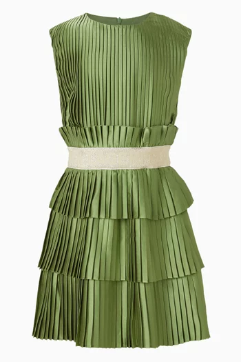 Pleated Tiered Dress