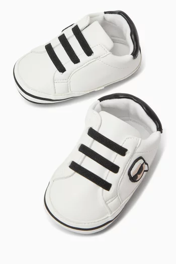 Logo-patch Booties in Faux Leather