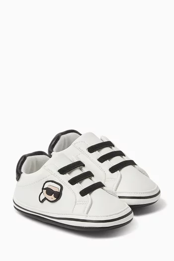 Logo-patch Booties in Faux Leather