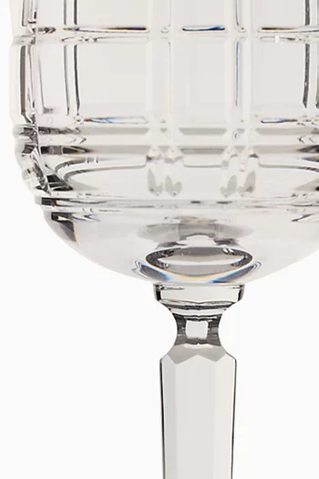 Hudson Plaid White Wine Glass