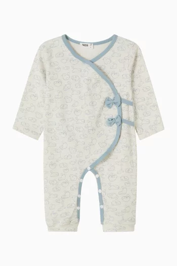 طقم بيجاما بنقشة قطط قطن