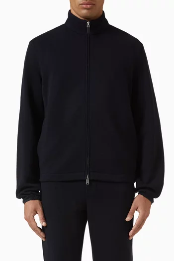 Full Zip Sweatshirt in Wool-blend