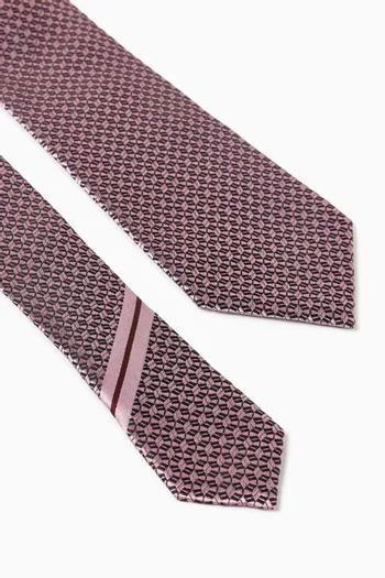 Geometric Tie in Silk