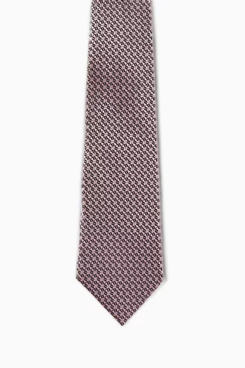 Geometric Tie in Silk