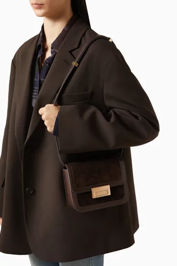 حقيبة كروس ديزي صغيرة جلد شمواه