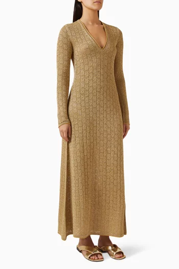 Flower-stitch Dress in Lurex