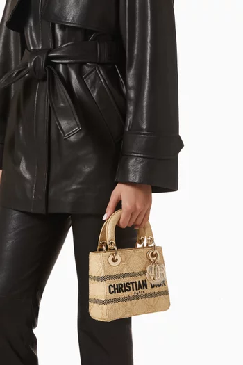 حقيبة ليدي ديور بيد علوية خوص