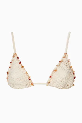 x Camila Coelho Bikini Top in Lycra-mesh