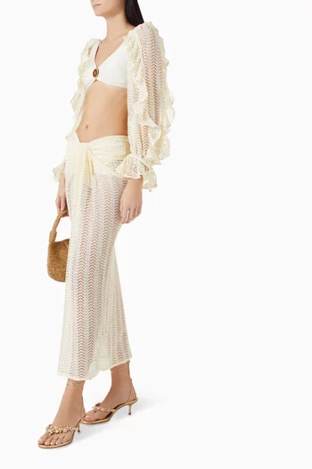 Wave Maxi Skirt in  Mesh