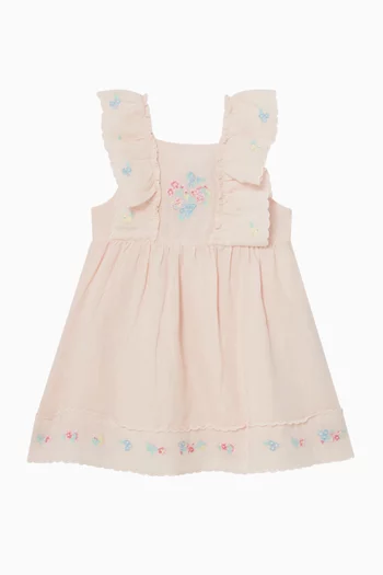 Embroidered Strap Dress