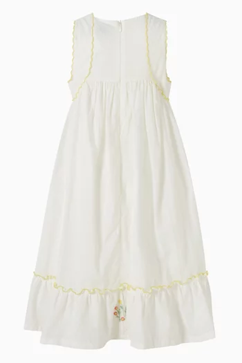 Hand-Embroidered Plumetis Dress