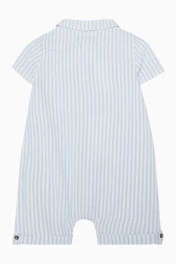 Striped Collared Romper
