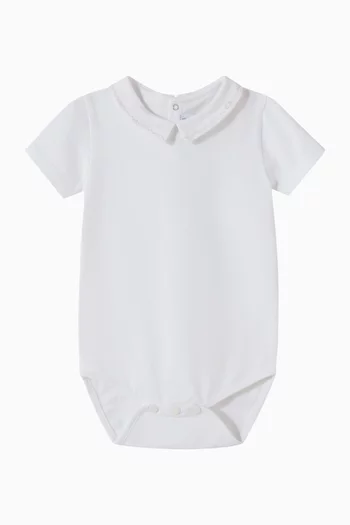 Collared Bodysuit in Cotton