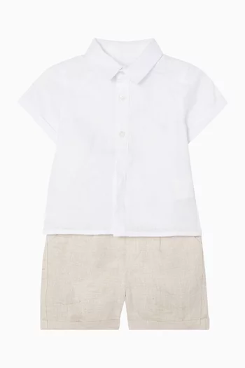 Button Elastic Shorts