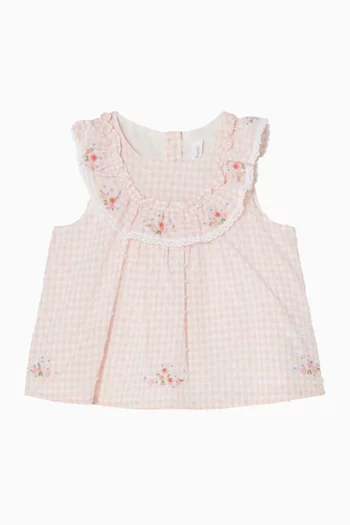 Two-Tone Gingham Dress & Bloomers