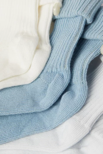 Socks, Set of 3 in Cotton