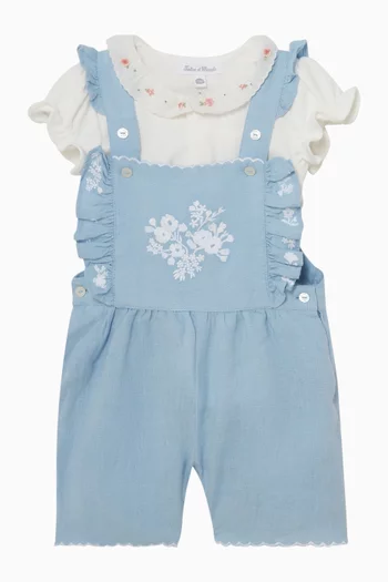 Embroidered Dungarees