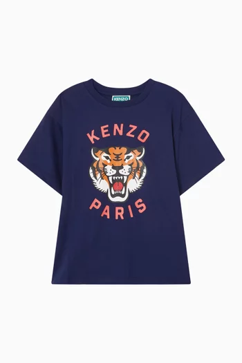 Tiger Logo T-shirt in Cotton