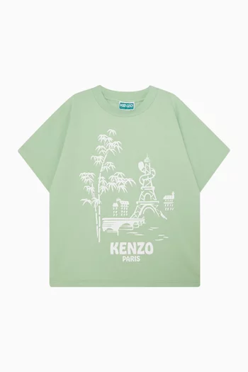 Graphic-print T-shirt in Cotton