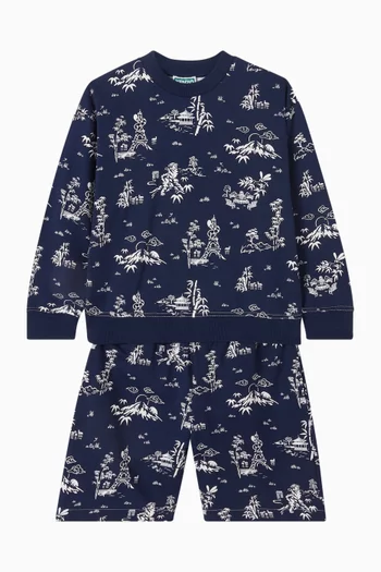 Printed Sweatshirt in Cotton