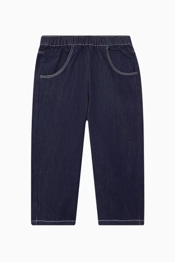 Contrast-Stitch Jeans