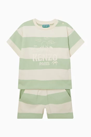 Striped T-shirt & Shorts Set