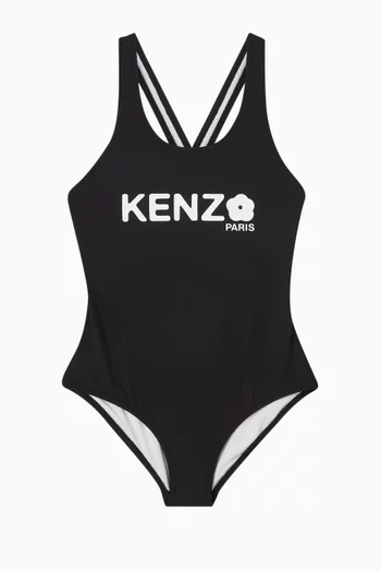 Floral Logo Swimsuit