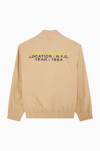 Logo Patch Buttoned Jacket