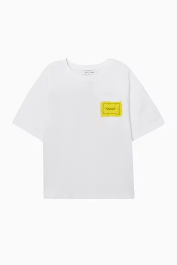 Graphic Logo Print T‑Shirt in Cotton
