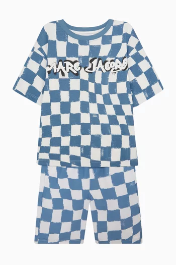 شورت سباحة بنقشة مربعات